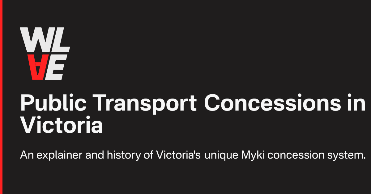 Public Transport Concessions in Victoria